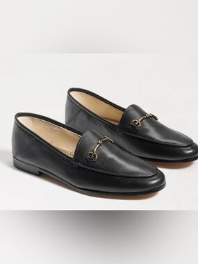 Sam Edelman Loraine Bit Loafer Women Sz 6.5 Black Leather Slip On Preppy Casual